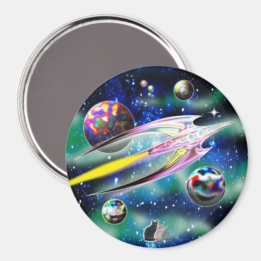 Glasrakete Magnet (Vorderseite/Rückseite)