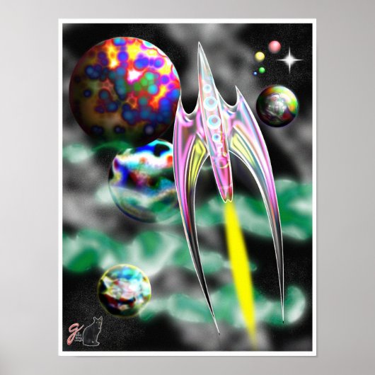 Glasrakete Poster (Vorne)