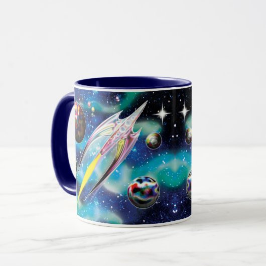 Glasrakete Tasse (Vorderseite Links)