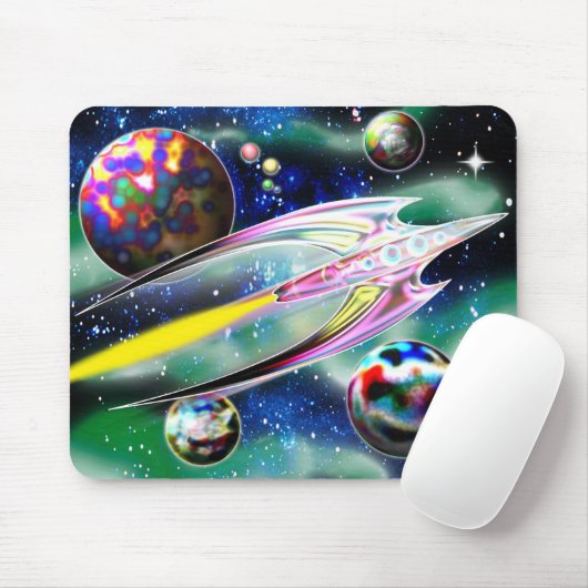 Glasraketenmousepad Mousepad (Mit Mouse)