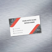 Glasreparatur aus Minimalistischem Auto Magnetische Visitenkarte (Beispiel)