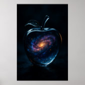 Glass Apple Galaxy Kosmische Surreale Kunst Poster (Vorne)