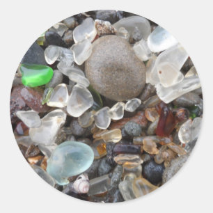 Glass Beach - Fort Bragg, CA Runder Aufkleber