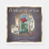 Glass Beauty & The Beast Gotische Burg Serviette (Vorderseite)