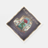 Glass Beauty & The Beast Gotische Burg Serviette (Ecke)