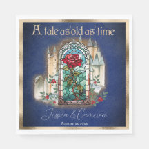 Glass Beauty und Bestie Burg auf blau