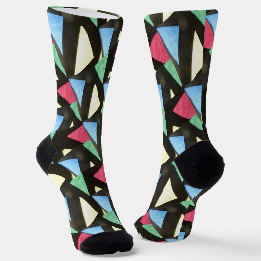 Glass Big Patterns Weihnachtssocken aus Crew Socken (Gewinkelt)