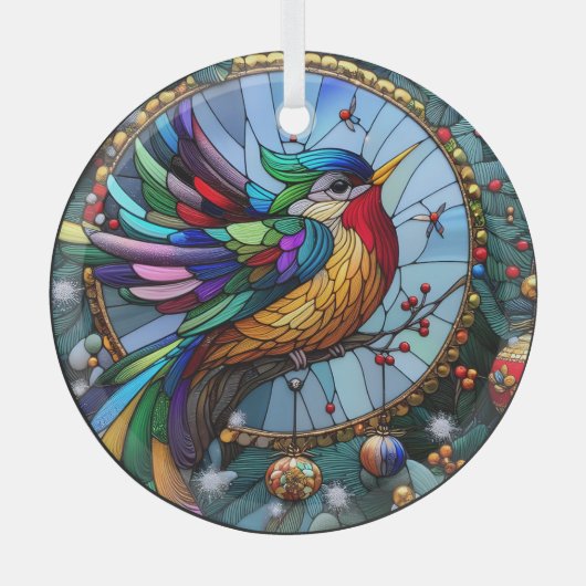 Glass Bird Ornament Aus Glas (Vorderseite)