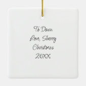 Glass Bird Personalisiert Weihnachten Keramikornament (Rückseite)