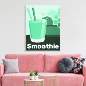 Glass Black-White-Green Kitchen Wall Art - Leinwan Leinwanddruck (Insitu (Wohnzimmer))