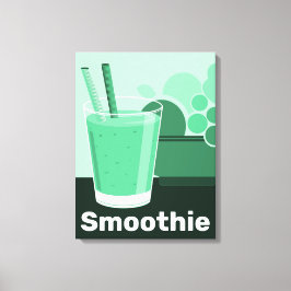 Glass Black-White-Green Kitchen Wall Art - Leinwan Leinwanddruck