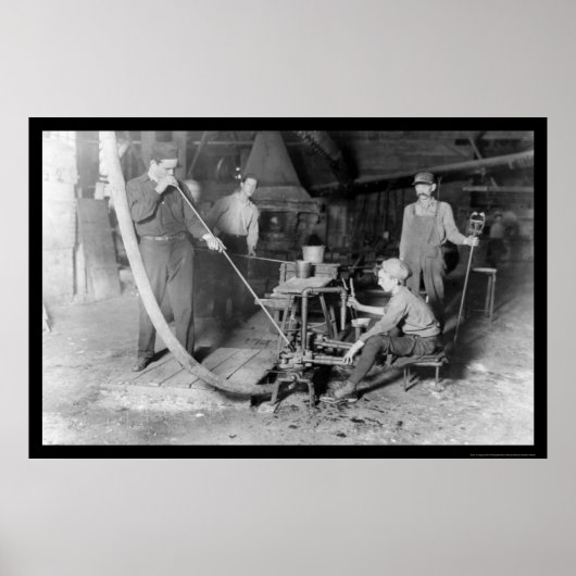 Glass Blower in Grafton, WV 1908 Poster (Vorne)