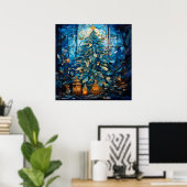 Glass Blue Christmas Poster (Heimbüro)