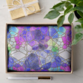 Glass Blue Lila Green Decoupage Seidenpapier (Geschenk)