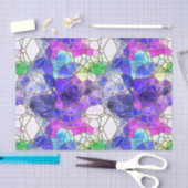 Glass Blue Lila Green Decoupage Seidenpapier (Handwerk)