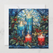 Glass Blue Weihnachtskarte Feiertagskarte (Vorderseite)