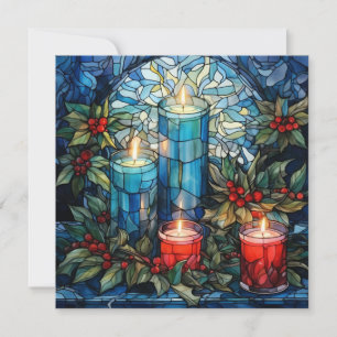 Glass Blue Weihnachtskarte Feiertagskarte