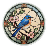Glass Bluebird Keramikknauf (Vorderseite)