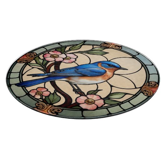 Glass Bluebird Schneidebrett (Ecke)