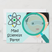 Glass Boy Scientist zum Geburtstag Einladung (Vorderseite)