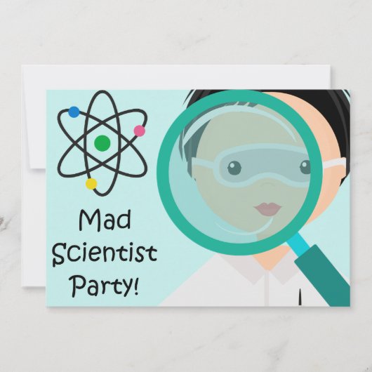 Glass Boy Scientist zum Geburtstag Einladung (Vorderseite)