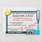 Glass Boy Scientist zum Geburtstag Einladung (Rückseite)