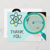 Glass Boy Scientist zum Vergrößern Danke, Postcard Postkarte (Vorne/Hinten)