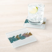 Glass Bunnies Glasuntersetzer (Schrägansicht)