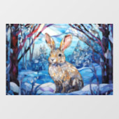 Glass Bunny Fensteraufkleber (Blatt)