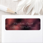 Glass Burgundy Maroon Noir Rücksendeadressen-Aufkl (Insitu)