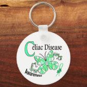 Glass Butterfly 2 Celiac Disease Schlüsselanhänger (Vorderseite)