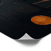 Glass Butterfly auf einer lebendigen Blume Poster (Ecke)