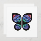 Glass Butterfly Feiertagskarte (Vorne/Hinten)