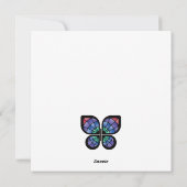 Glass Butterfly Feiertagskarte (Rückseite)