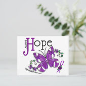 Glass Butterfly Fibromyalgie Postkarte (Stehend Vorderseite)