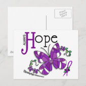 Glass Butterfly Fibromyalgie Postkarte (Vorne/Hinten)