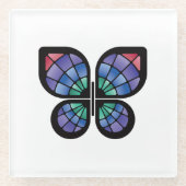 Glass Butterfly Glasuntersetzer (Vorderseite)