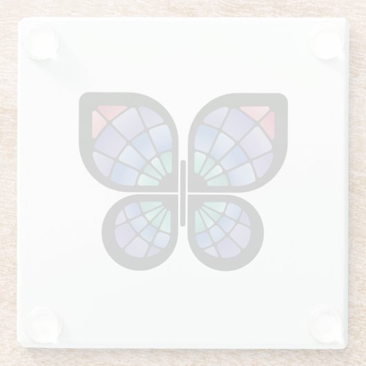 Glass Butterfly Glasuntersetzer (Rückseite)