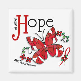 Glass Butterfly Herzerkrankung Magnet