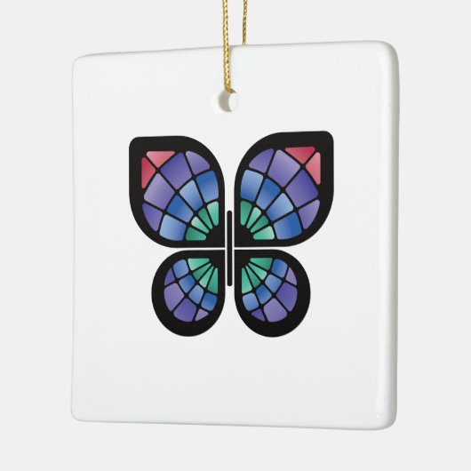 Glass Butterfly Keramikornament (Links)