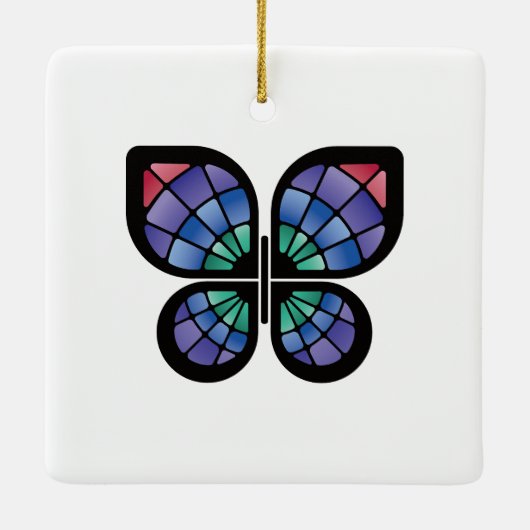 Glass Butterfly Keramikornament (Rückseite)