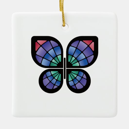 Glass Butterfly Keramikornament (Vorderseite)
