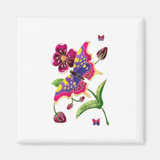 Glass Butterfly Magnet (Vorne)