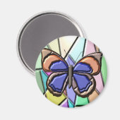 Glass Butterfly Magnet (Vorderseite/Rückseite)