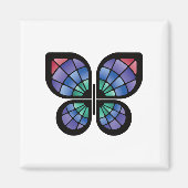 Glass Butterfly Magnet (Vorne)