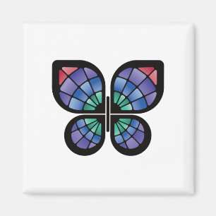 Glass Butterfly Magnet