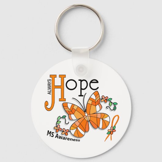 Glass Butterfly MS Schlüsselanhänger (Vorderseite)