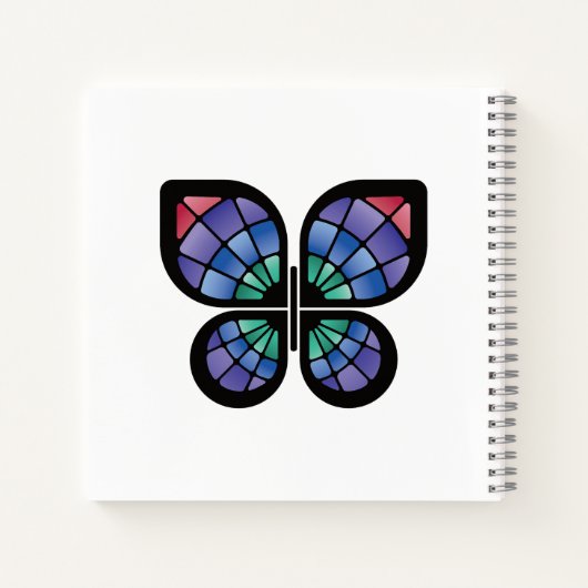 Glass Butterfly Notizblock (Rückseite)