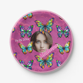 Glass Butterfly Pappteller