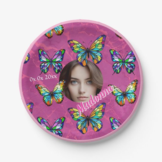 Glass Butterfly Pappteller (Vorderseite)